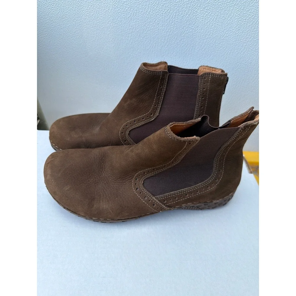 Alegria by PG Lite Jones Brown Leather Ankle Boots AM-JON-200 Mens 42 Zip Up